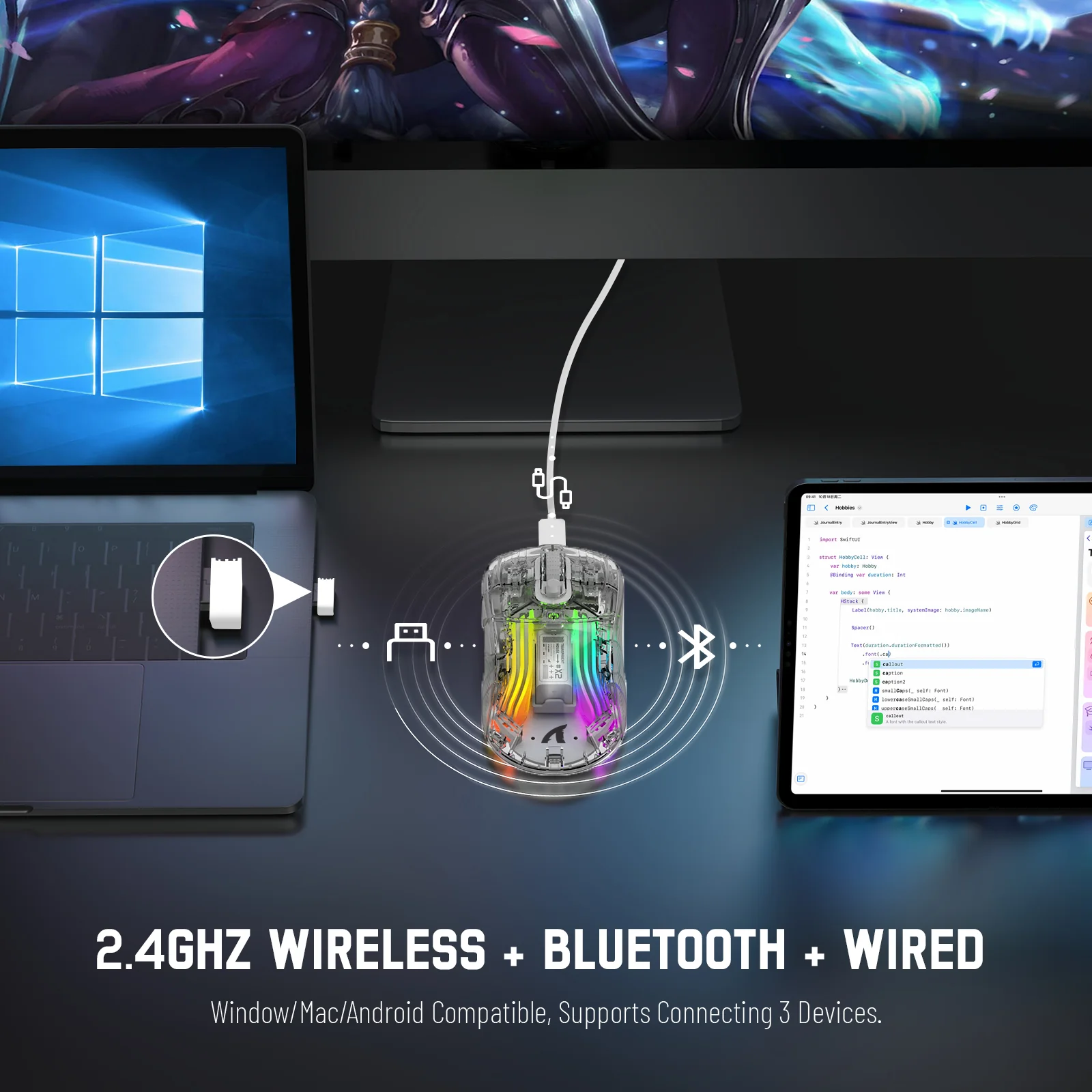 ATTACK SHARK X2 Wireless Gaming Mouse - Image 4