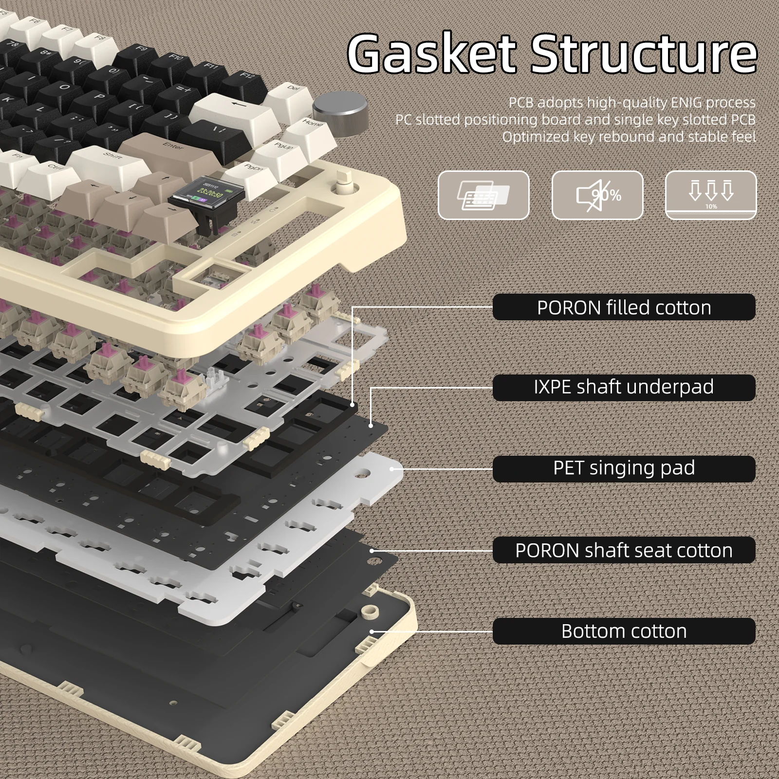 ATTACK SHARK X85PRO Tri-mode Gasket Mechanical Keyboard - Image 16
