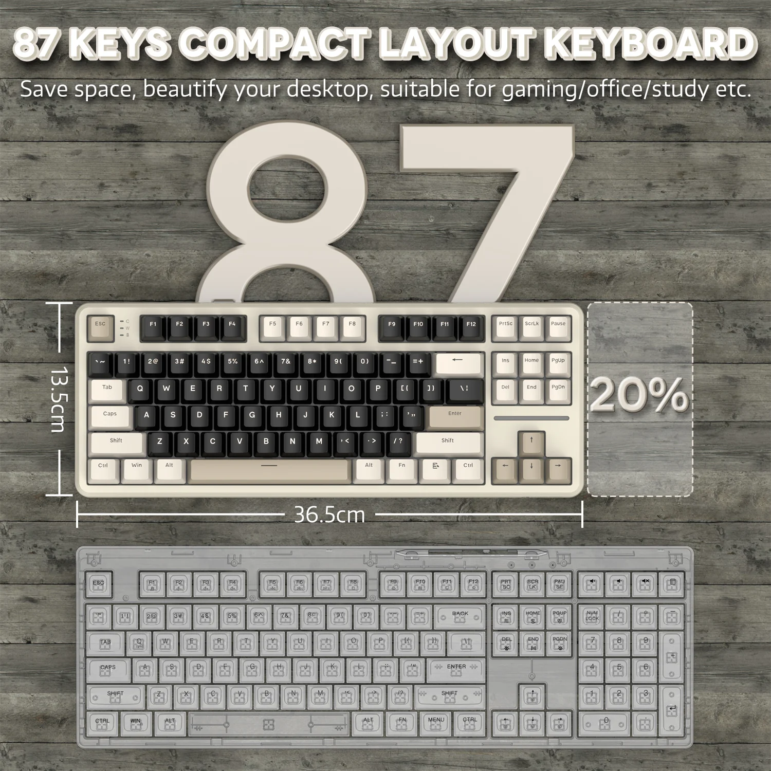 ATTACK SHARK X87 Tri-mode Gasket Mechanical Keyboard - Image 10