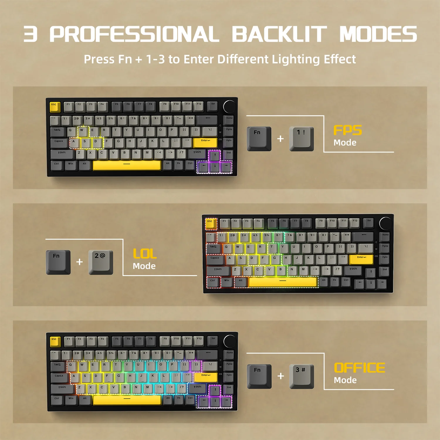 ATTACK SHARK x AJAZZ AK820 Wired Mechanical keyboard - Image 7