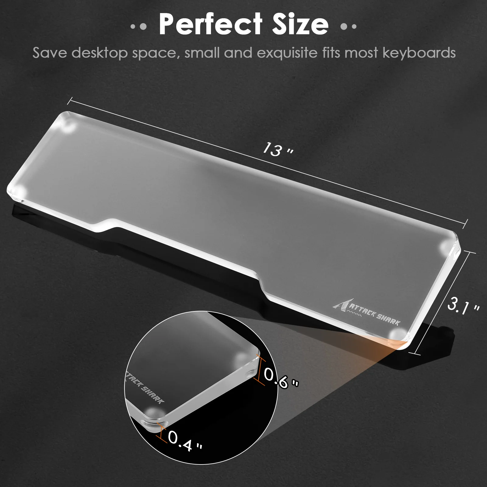 ATTACK SHARK ACRYLIC WRIST REST - Image 12