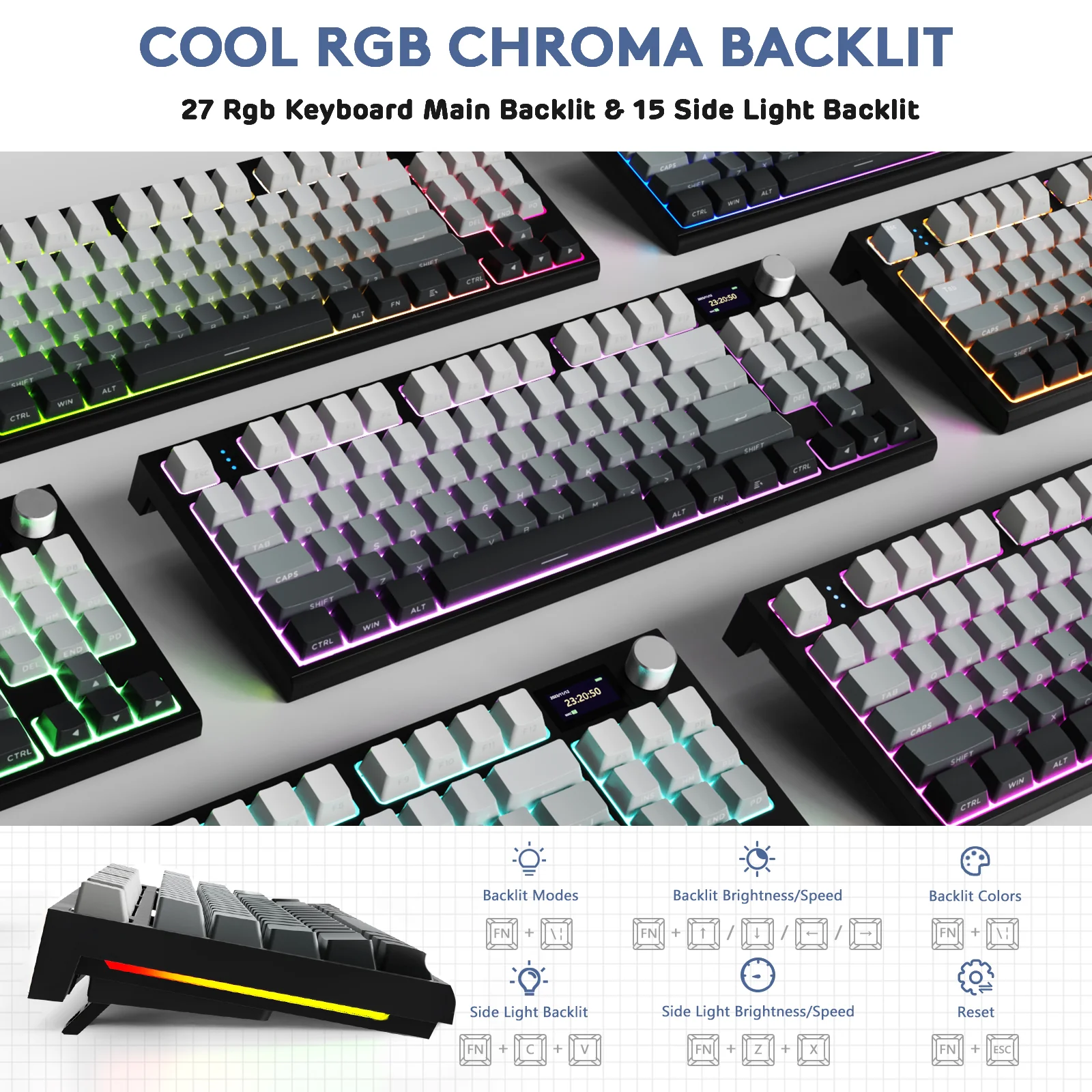 ATTACK SHARK K86 Wireless Mechanical Keyboard with Coiled Cable - Image 57