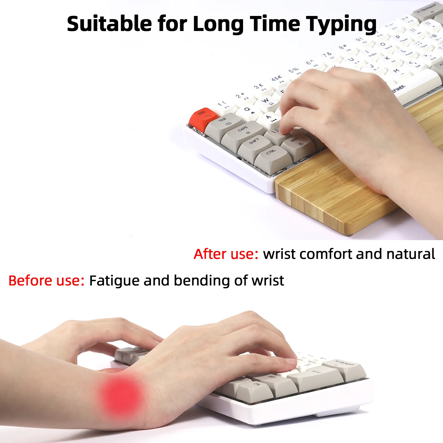 ATTACK SHARK WZ01 Bamboo Wrist Rest - Image 32